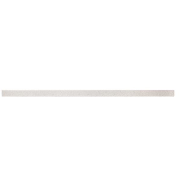 Daisy White 25 in. w x 0.75 in. d x 4 in. h Cultured Marble Backsplash