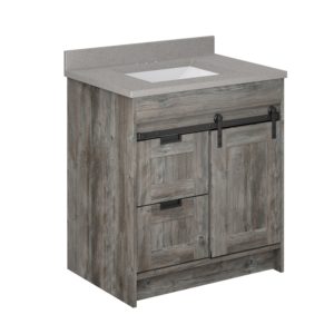 Eveline 31"Wx 22"D Driftwood Gray Bathroom Vanity Combo