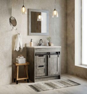 Eveline 31"Wx 22"D Driftwood Gray Bathroom Vanity Combo