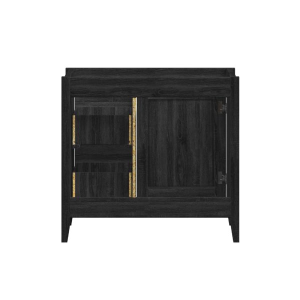 Foxglove 36"W x 21-5/8"D Coal Black Vanity Cabinet