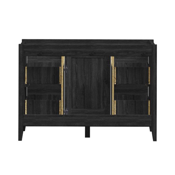 Foxglove 48"W x 21-5/8"D Coal Black Vanity Cabinet