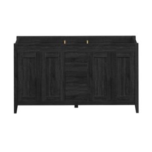 Foxglove 60"W x 21-5/8"D Coal Black Vanity Cabinet