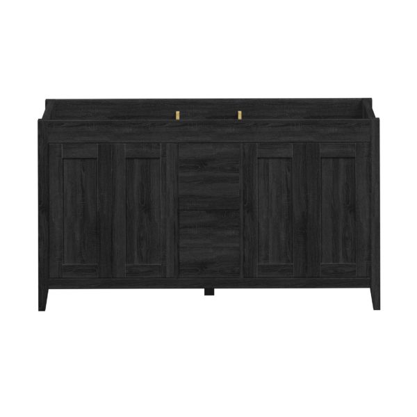 Foxglove 60"W x 21-5/8"D Coal Black Vanity Cabinet