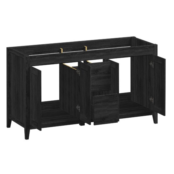 Foxglove 60"W x 21-5/8"D Coal Black Vanity Cabinet