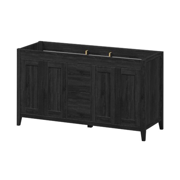 Foxglove 60"W x 21-5/8"D Coal Black Vanity Cabinet