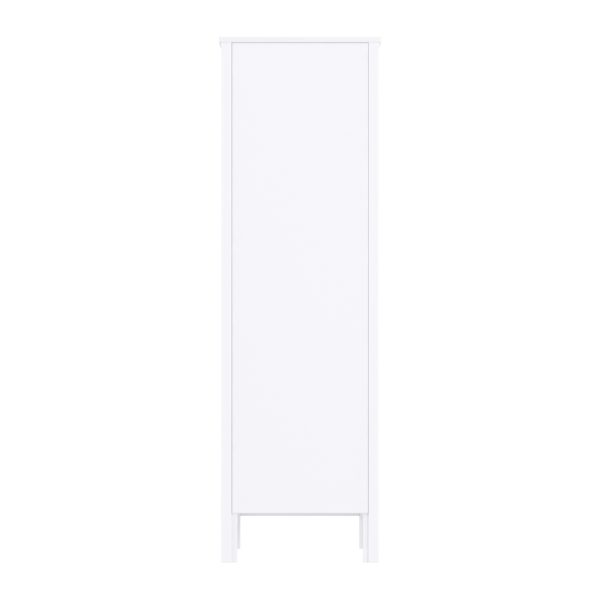 Hibiscus 18-1/2"W x 19"D x 60"H Bright White Linen Cabinet