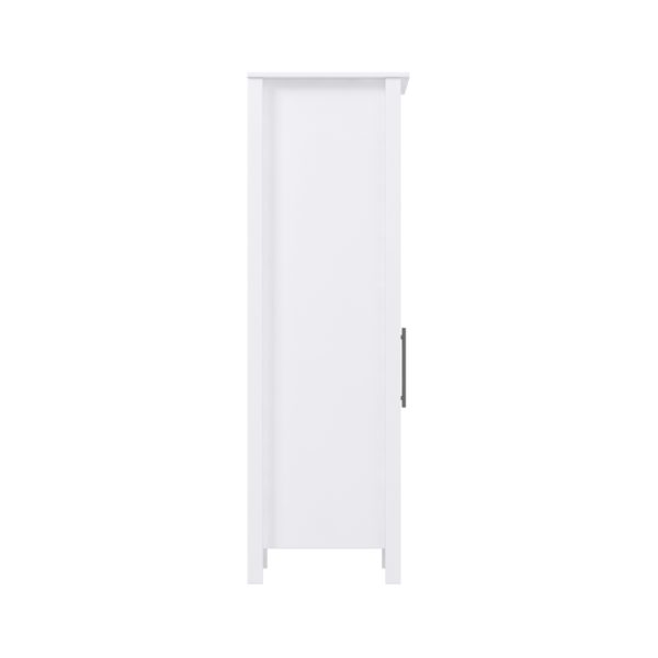 Hibiscus 18-1/2"W x 19"D x 60"H Bright White Linen Cabinet