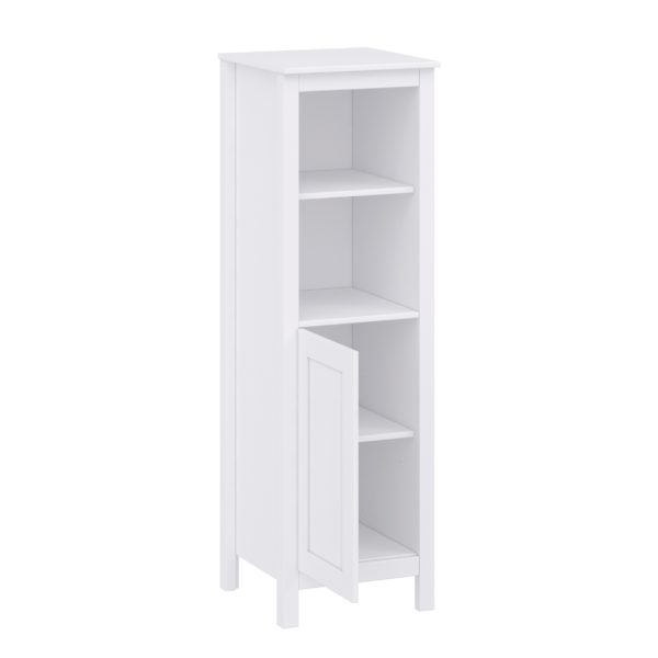 Hibiscus 18-1/2"W x 19"D x 60"H Bright White Linen Cabinet