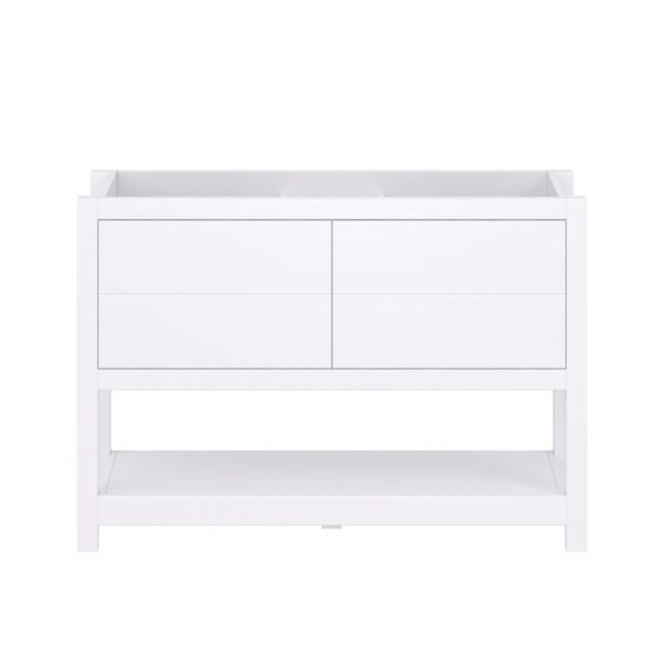 Hibiscus 48"W x 18-5/8"D Bright White Vanity Cabinet