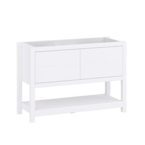 Hibiscus 48"W x 18-5/8"D Bright White Vanity Cabinet