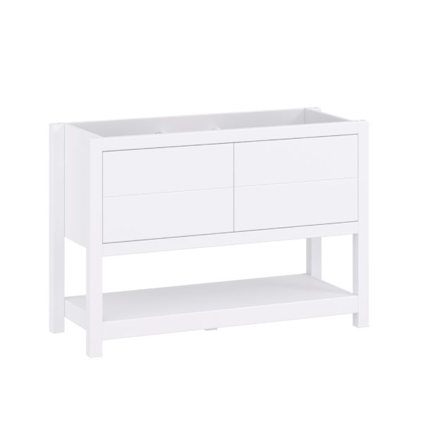 Hibiscus 48"W x 18-5/8"D Bright White Vanity Cabinet