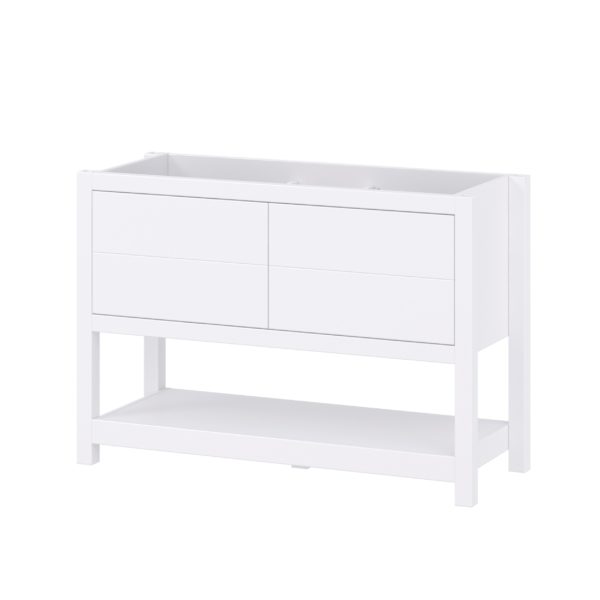 Hibiscus 48"W x 18-5/8"D Bright White Vanity Cabinet