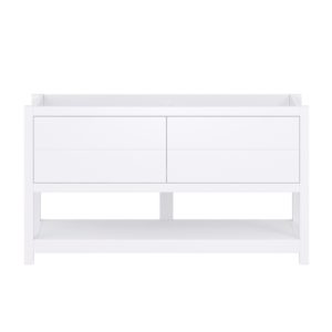 Hibiscus 60"W x 18-5/8"D Bright White Vanity Cabinet