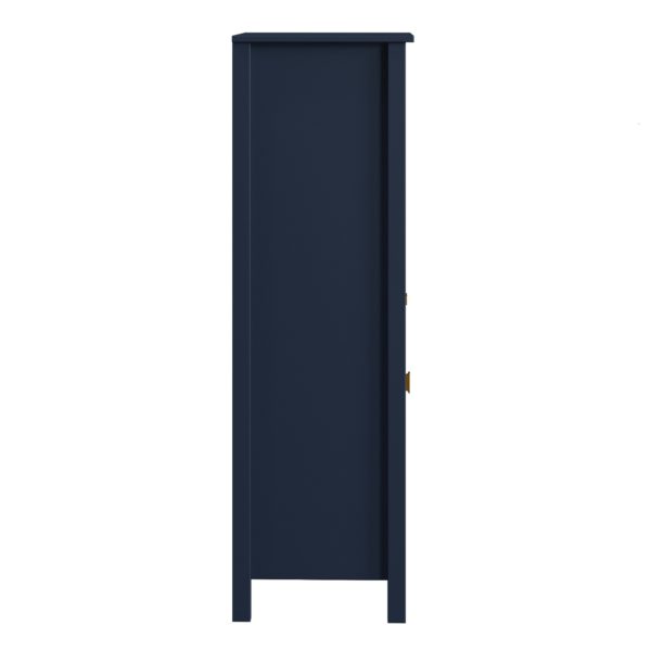 Matthiola 19"W x 18-9/16"D x 60"H Prussian Blue Linen Cabinet