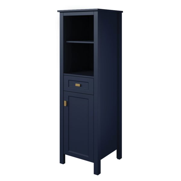 Matthiola 19"W x 18-9/16"D x 60"H Prussian Blue Linen Cabinet