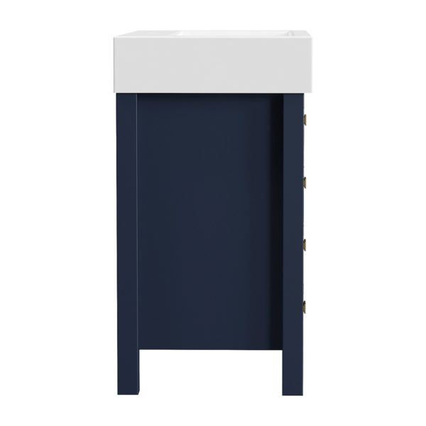 Matthiola 30-1/4"W x 17-1/2"D Prussian Blue Bathroom Vanity Cabinet