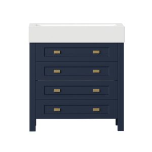 Matthiola 30-1/4"W x 17-1/2"D Prussian Blue Bathroom Vanity Cabinet