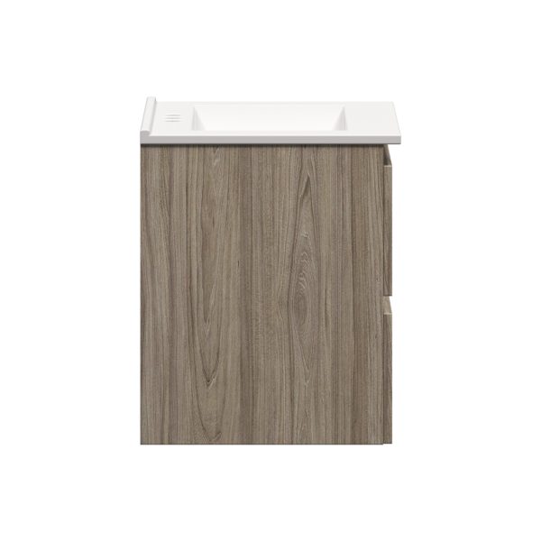 Sage 24 in. W x 18-1/2 in. D Vanity in Savanna with Porcelain Vanity Top in Solid White with White Basin