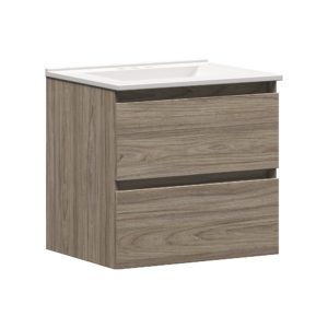 Sage 24 in. W x 18-1/2 in. D Vanity in Savanna with Porcelain Vanity Top in Solid White with White Basin