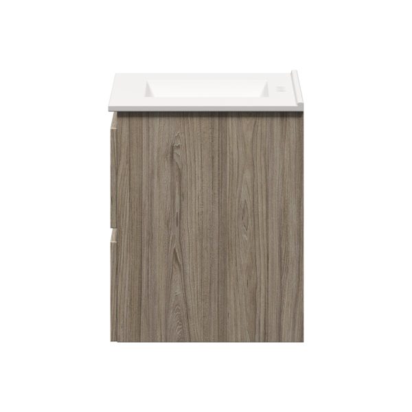 Sage 30 in. W x 18-1/2 in. D Vanity in Savanna with Porcelain Vanity Top in Solid White with White Basin