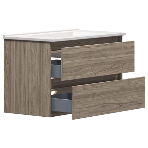 Sage 36 in. W x 18-1/2 in. D Vanity in Savanna with Porcelain Vanity Top in Solid White with White Basin