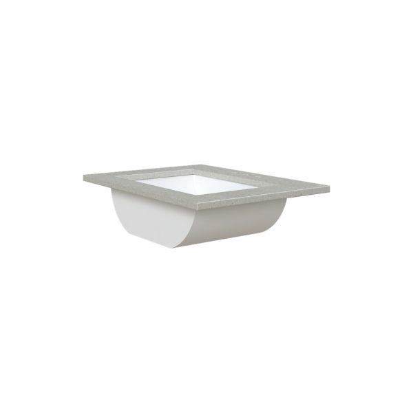 Silver Poplar 25 in. W x 22 in. D Cultured Marble Rectangular Undermount Single Basin Vanity Top