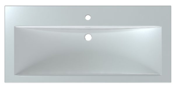 Soho 40"W x 19"D White Porcelain Vanity Top with Integrated Bowl