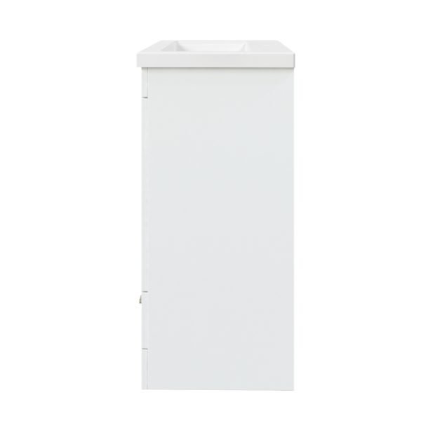 Southernwood 36"W x 15-1/2"D White Vanity and White Ceramic Vanity Top with Rectangular Integrated Bowl