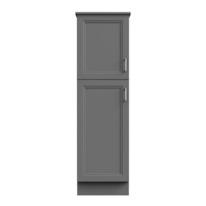 Strattford 18"W x 19 1/8"D x 60"H Matte Pewter Linen Cabinet