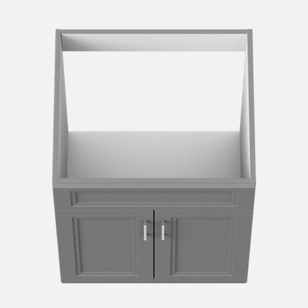 Strattford 24"W x 21"D x 32"H Matte Pewter Bathroom Vanity Cabinet