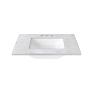 White Sage 31 in. W x 22 in. D Cultured Marble Rectangular Undermount Single Basin Vanity Top