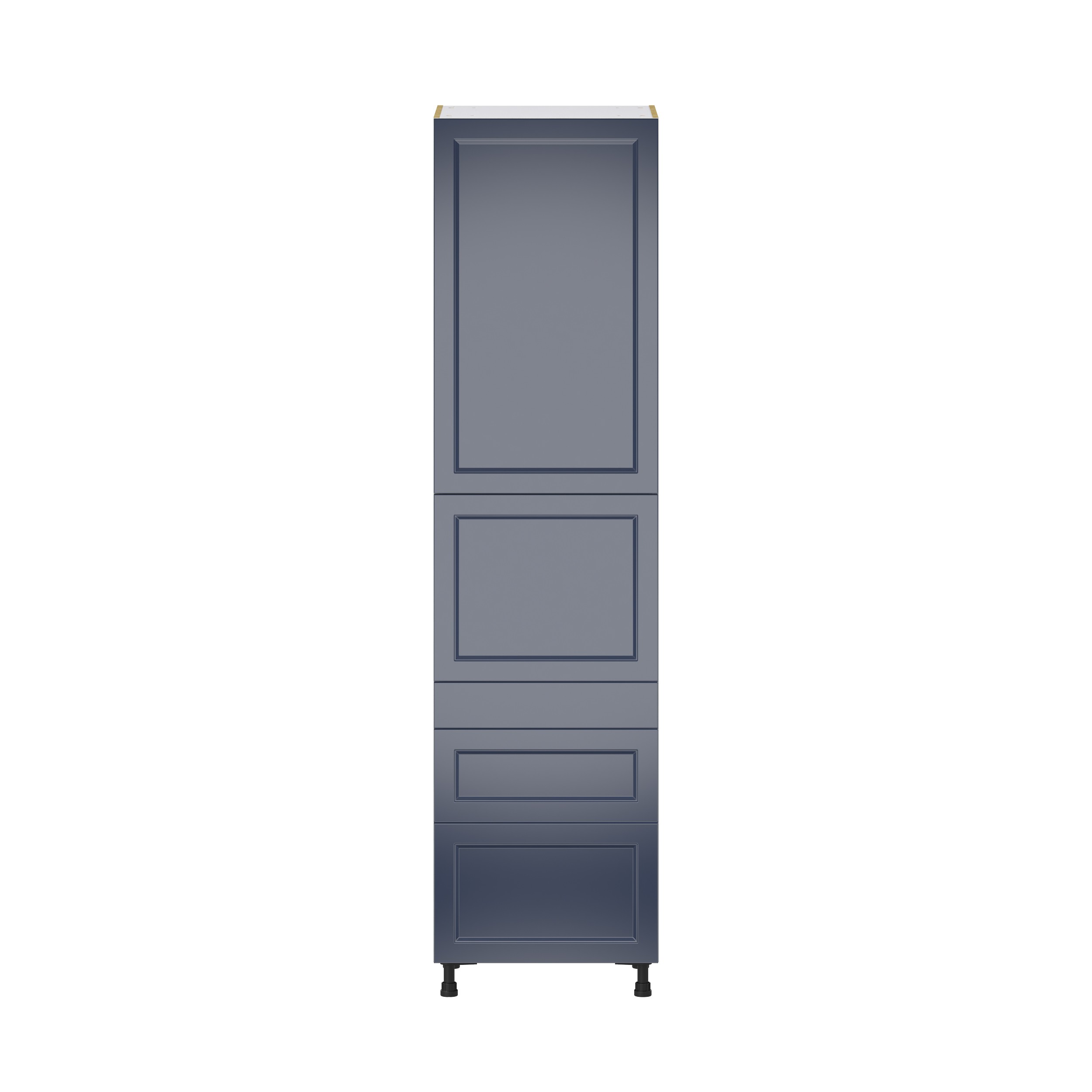 Camellia Painted Midnight Blue Recessed Assembled Pantry Cabinet with 3 Drawers and 2 Inner Drawers (24 in. W X 94.5 in. H X 24 in. D)