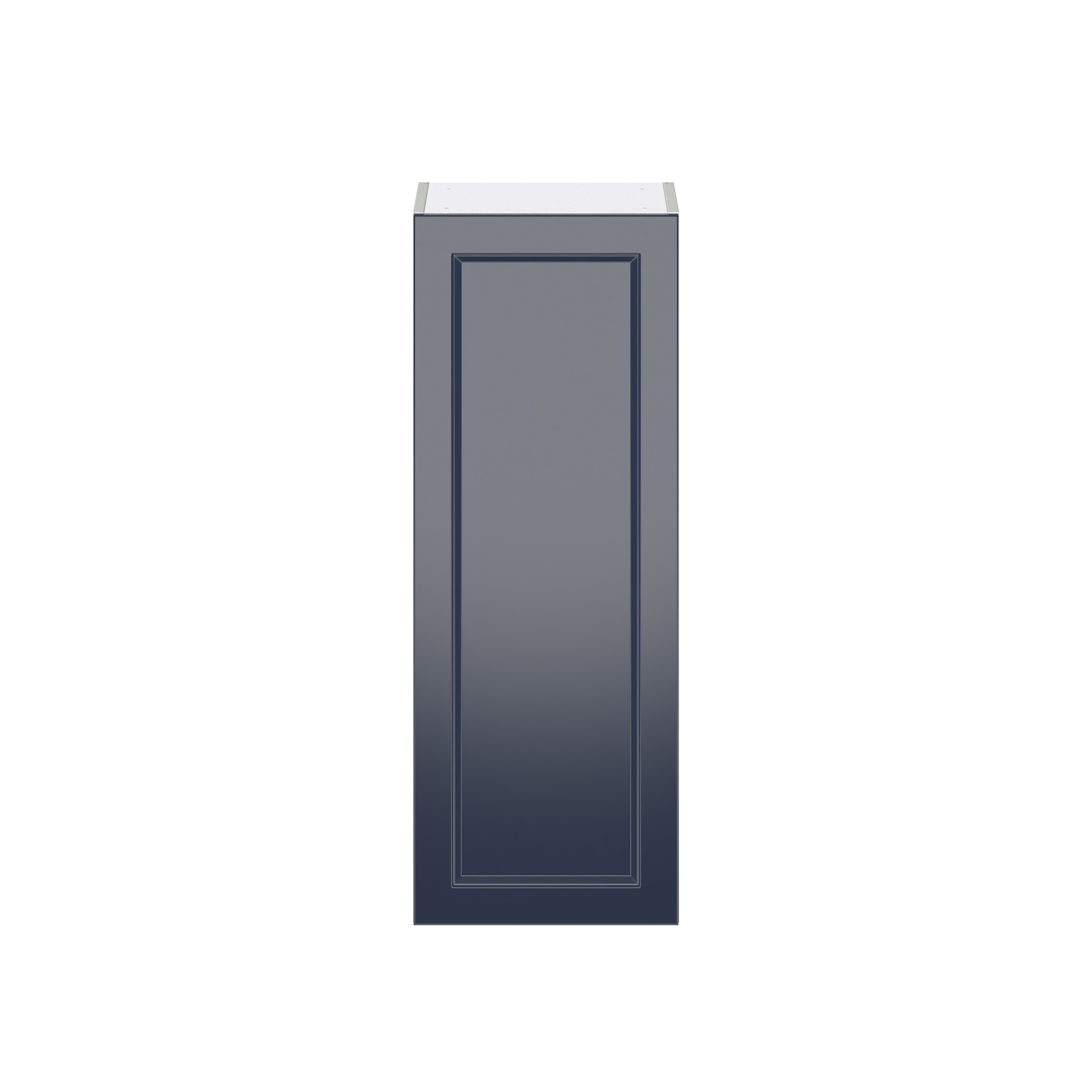 Camellia Painted Midnight Blue Recessed Assembled Wall Cabinet with Full High Door (15 in. W x 40 in. H x 14 in. D)