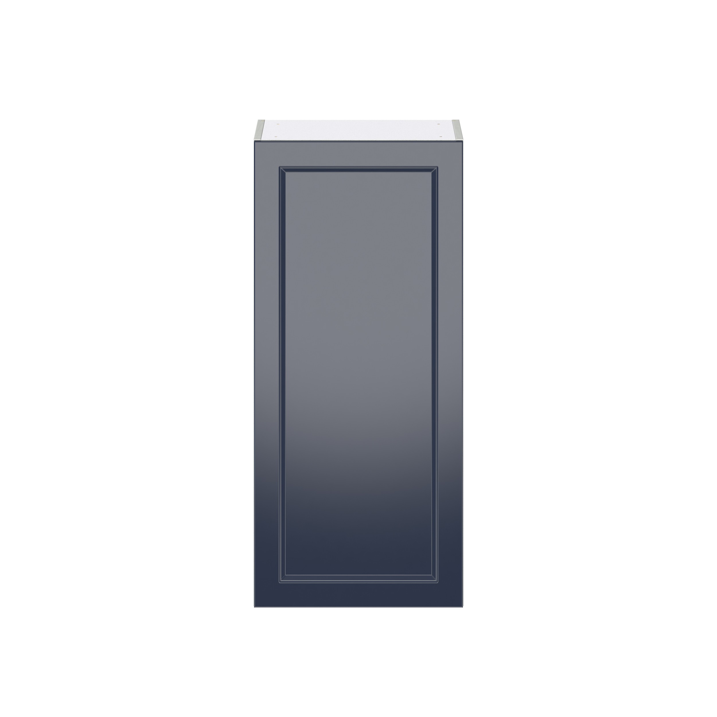 Camellia Painted Midnight Blue Recessed Assembled Wall Cabinet with Full High Door (18 in. W x 40 in. H x 14 in. D)