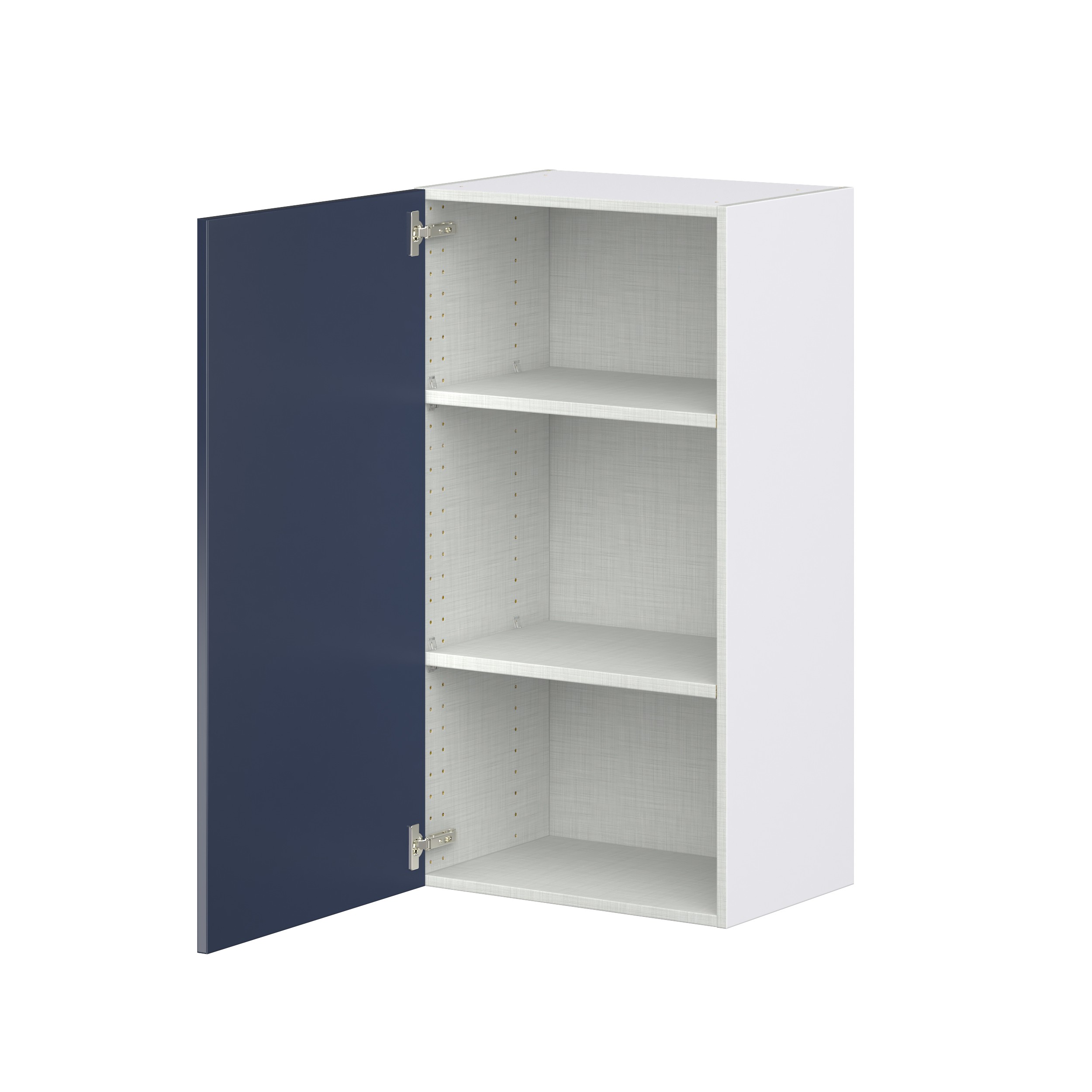 Camellia Painted Midnight Blue Recessed Assembled Wall Cabinet with Full High Door (21 in. W x 40 in. H x 14 in. D)