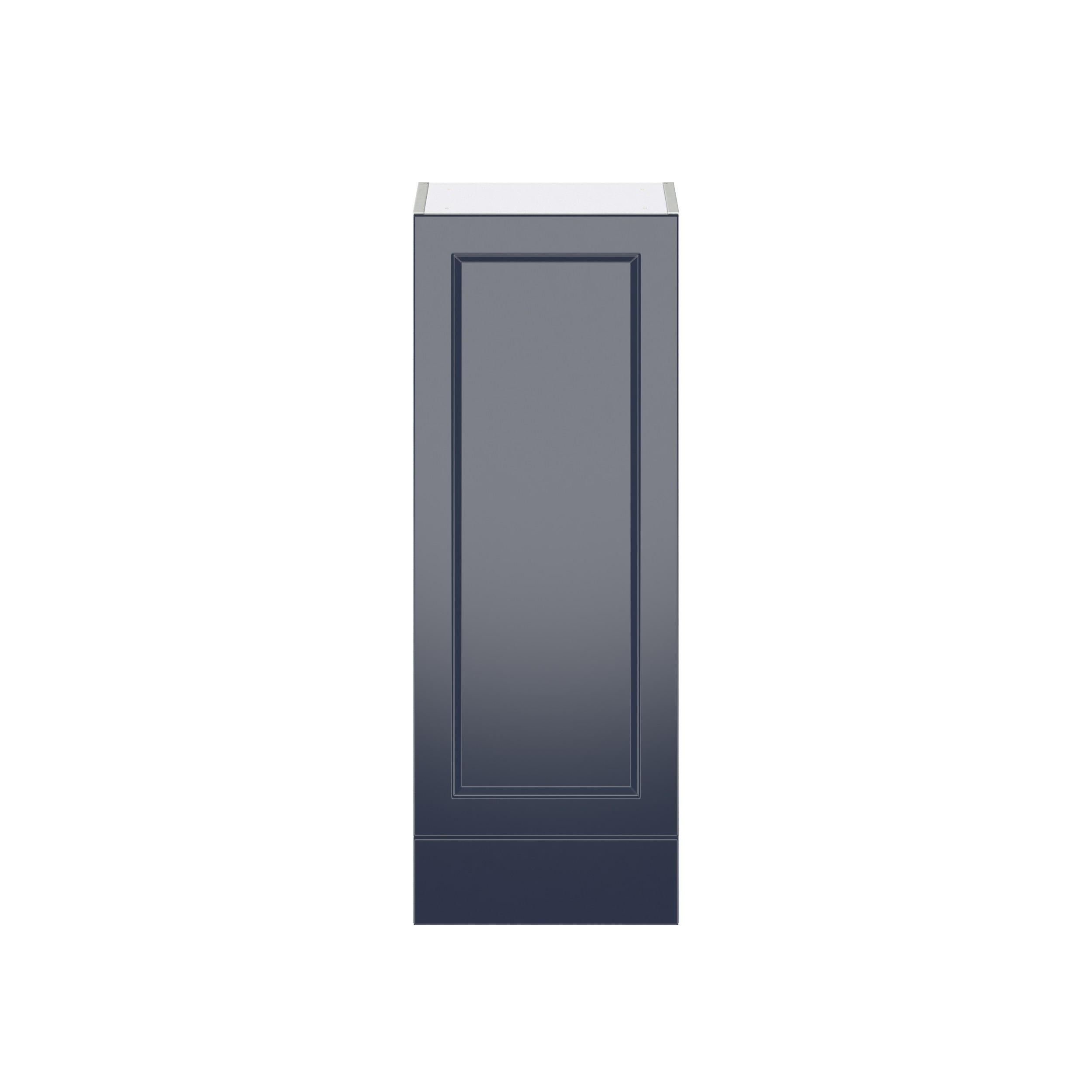 Camellia Painted Midnight Blue Recessed Assembled Wall Cabinet with a Door and a 5 in. Drawer (15 in. W x 40 in. H x 14 in. D)