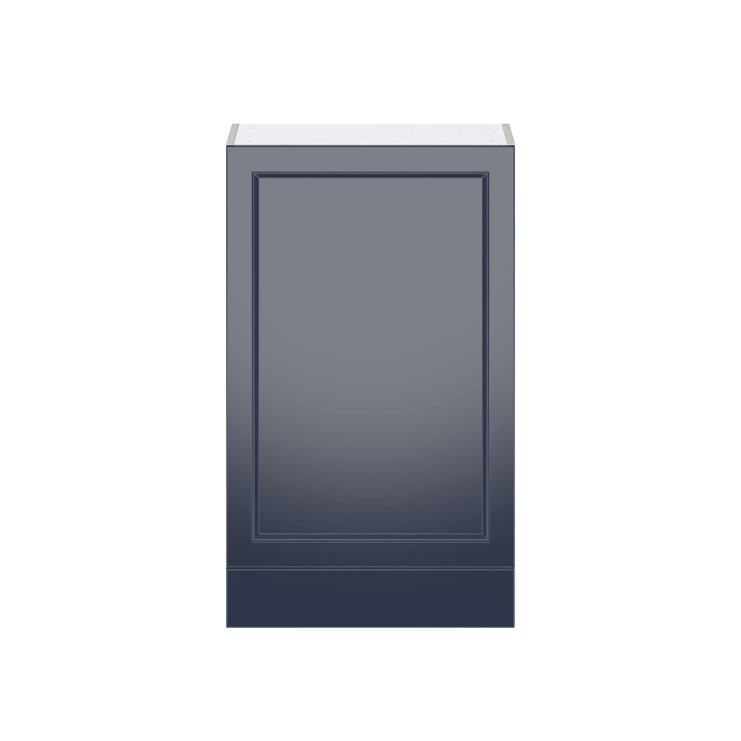 Camellia Painted Midnight Blue Recessed Assembled Wall Cabinet with a Door and a 5 in. Drawer (24 in. W x 40 in. H x 14 in. D)