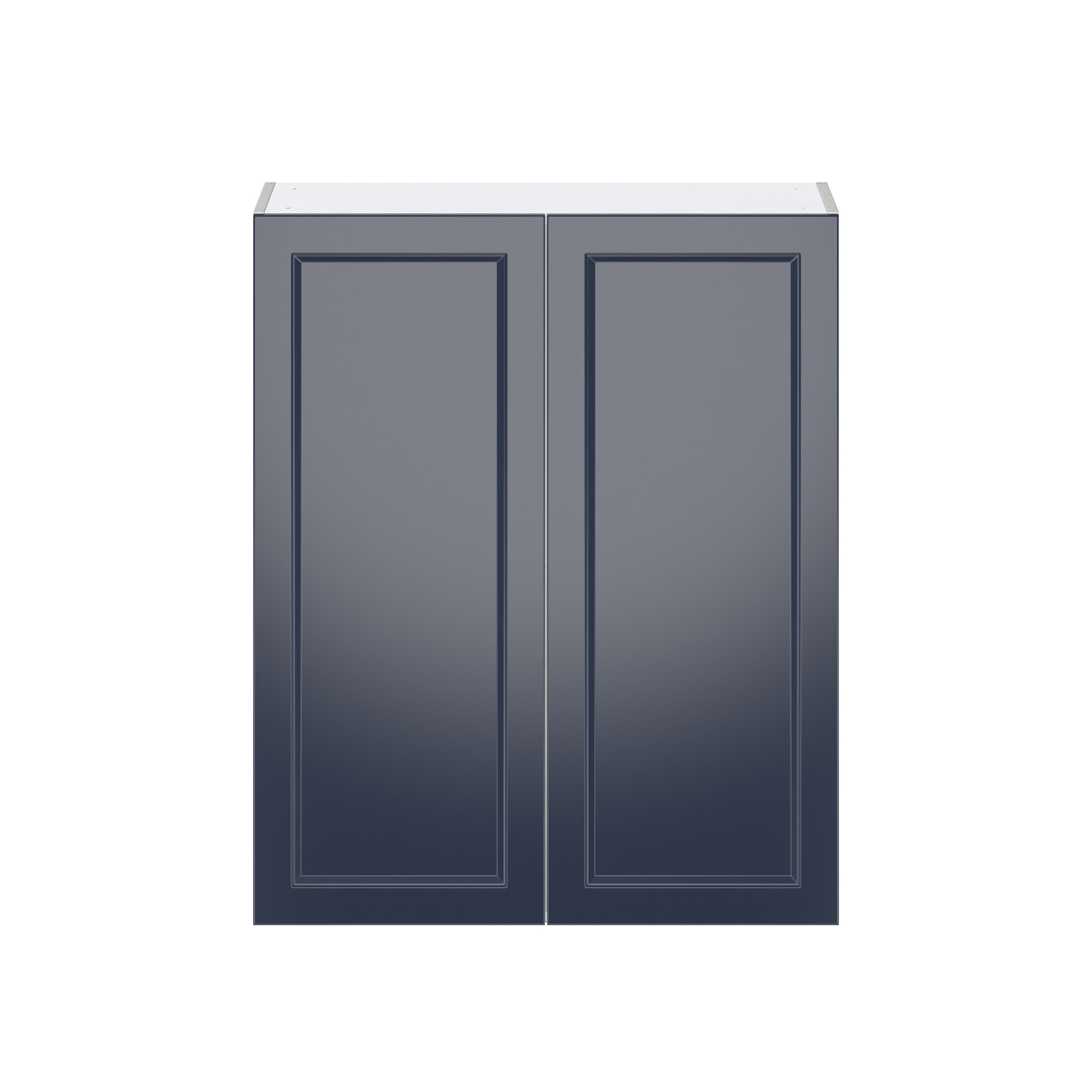 Camellia Painted Midnight Blue Recessed Assembled Wall Cabinet (33 in. W X 40 in. H X 14 in. D)