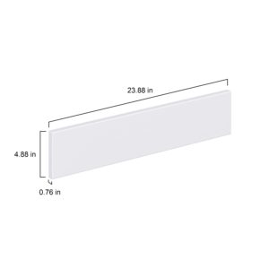 Bright White Slab 24x5x0.75 in. Drawer Front