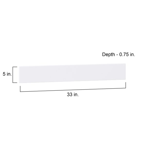 Bright White Slab 33x5x0.75 in. Drawer Front