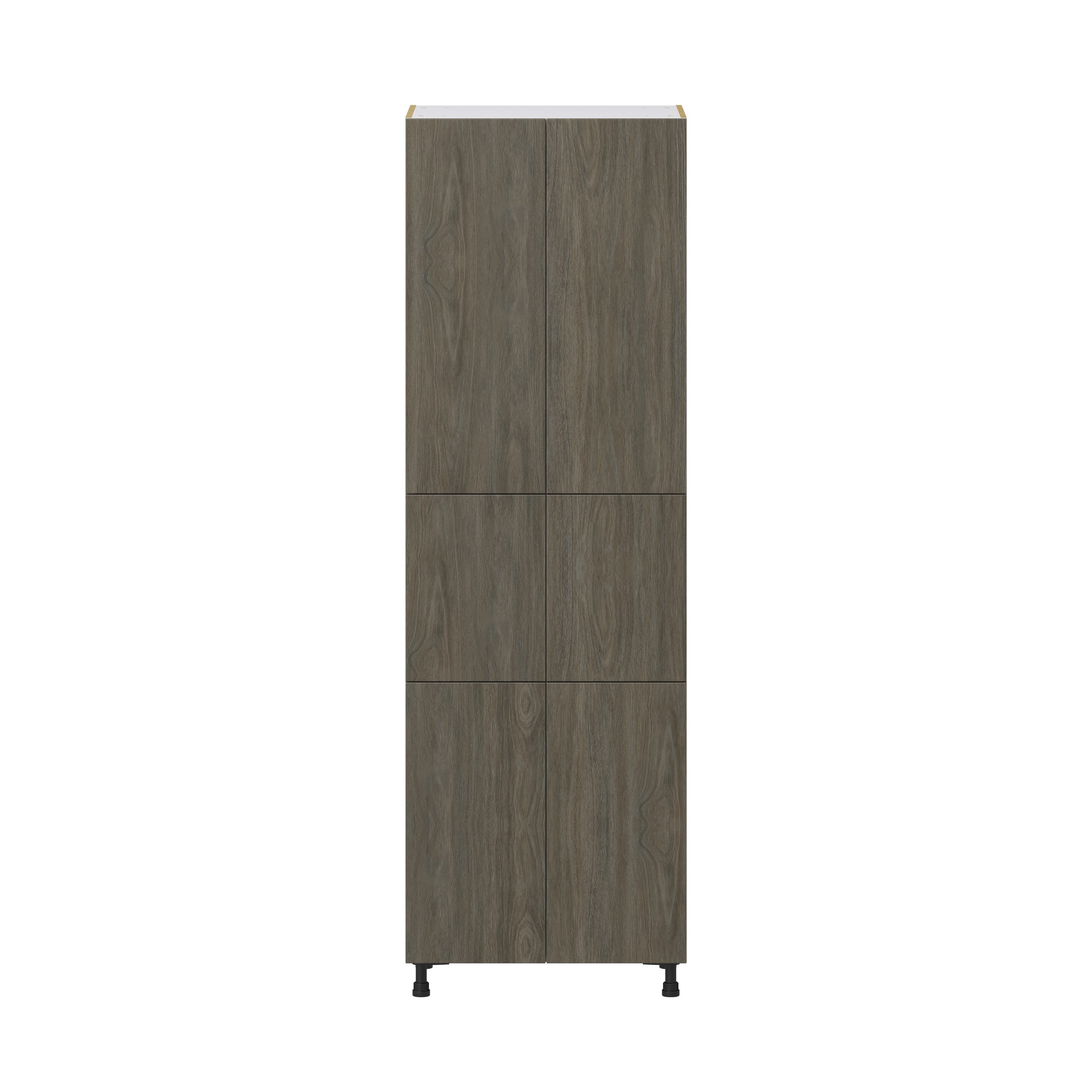 Cordyline Textured Slab Walnut Assembled Pantry Cabinet with 5 Shelves (30 in. W x 94.5 in. H x 24 in. D)