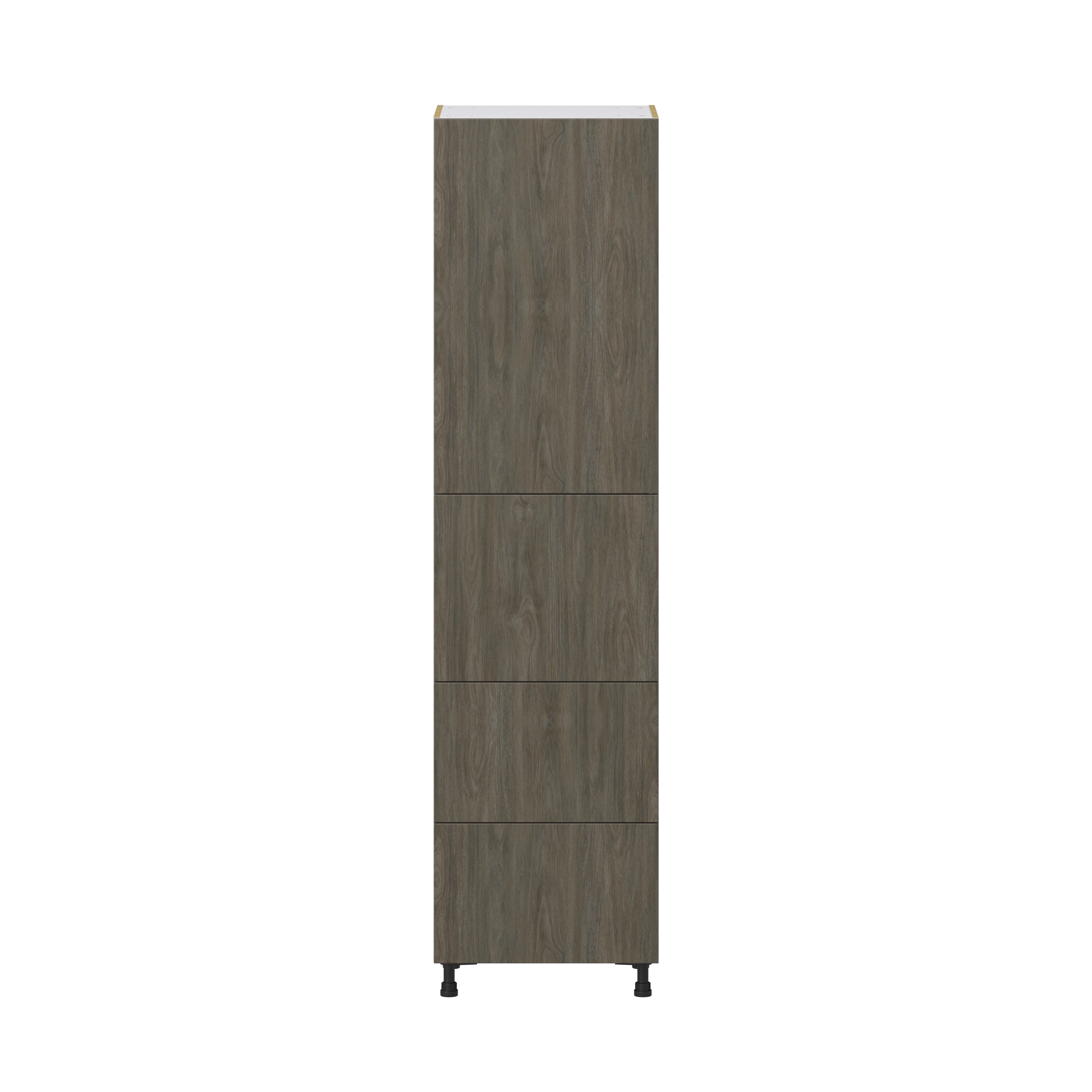 Cordyline Textured Slab Walnut Assembled Pantry Cabinet 1 Doors with 2 Drawers and 2 Inner Drawers (24 in. W X 94.5 in. H X 24 in. D)