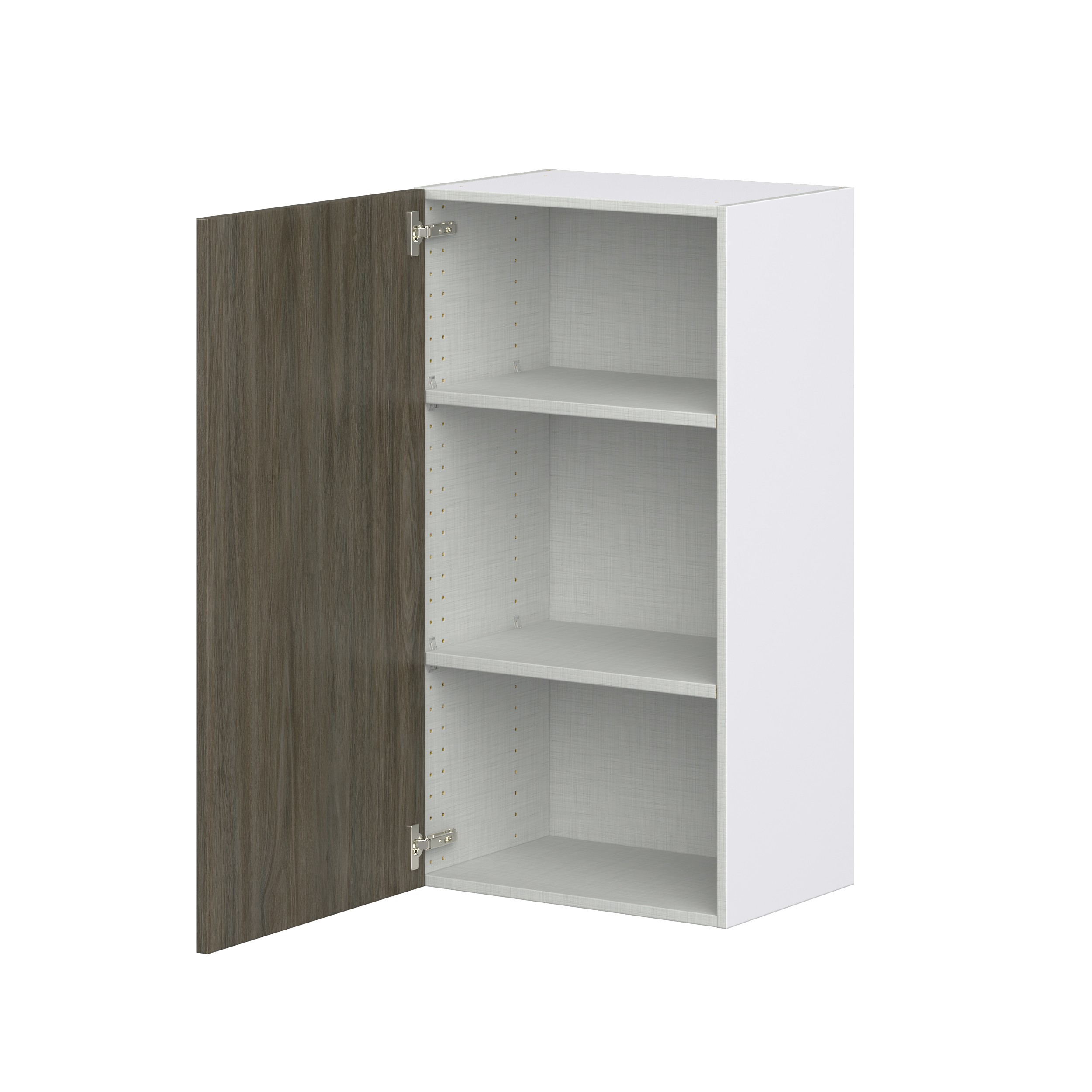 Cordyline Textured Slab Walnut Assembled Wall Cabinet with Full High Door (21 in. W x 40 in. H x 14 in. D)