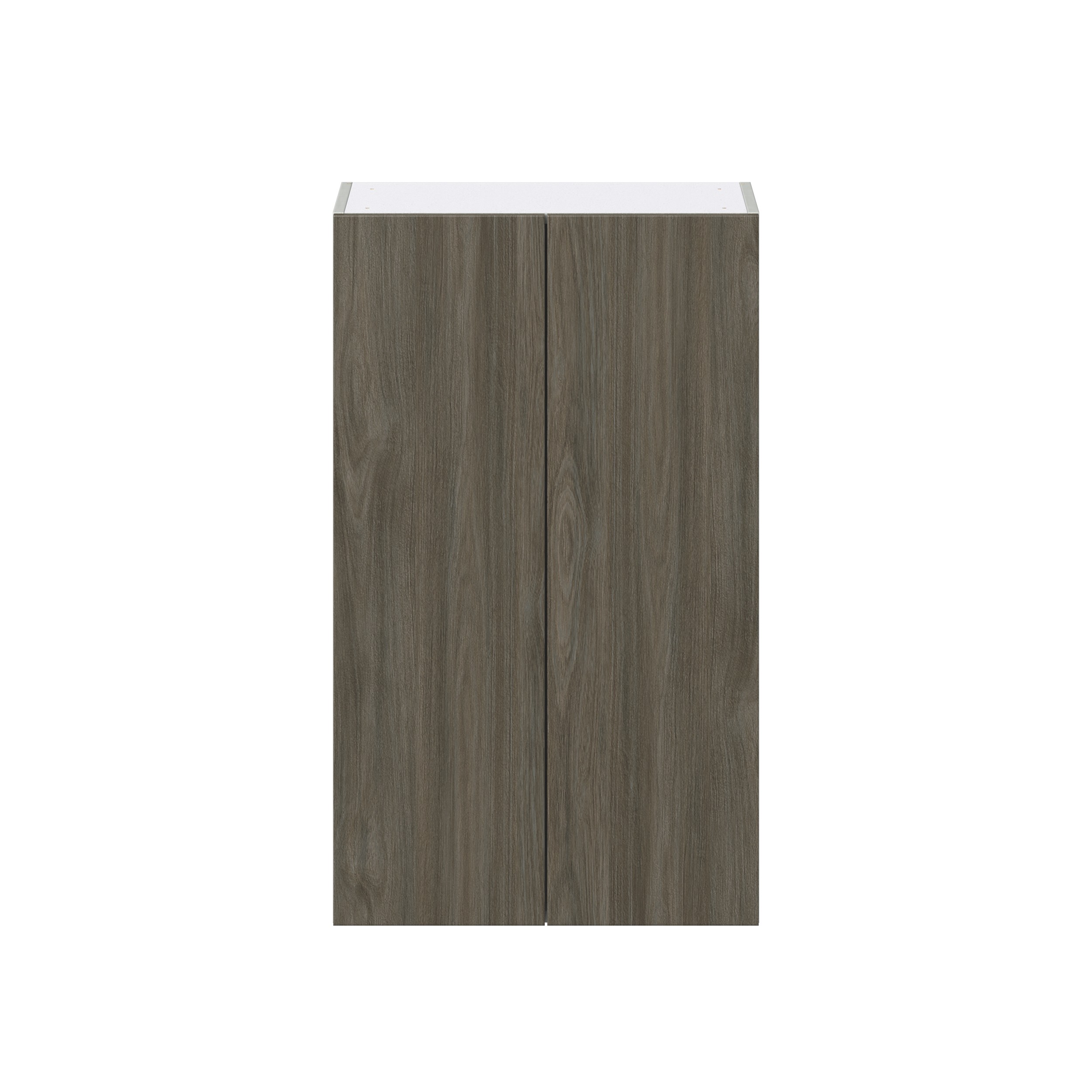 Cordyline Textured Slab Walnut Assembled Wall Cabinet with 2 Full High Doors (24 in. W x 40 in. H x 14 in. D)