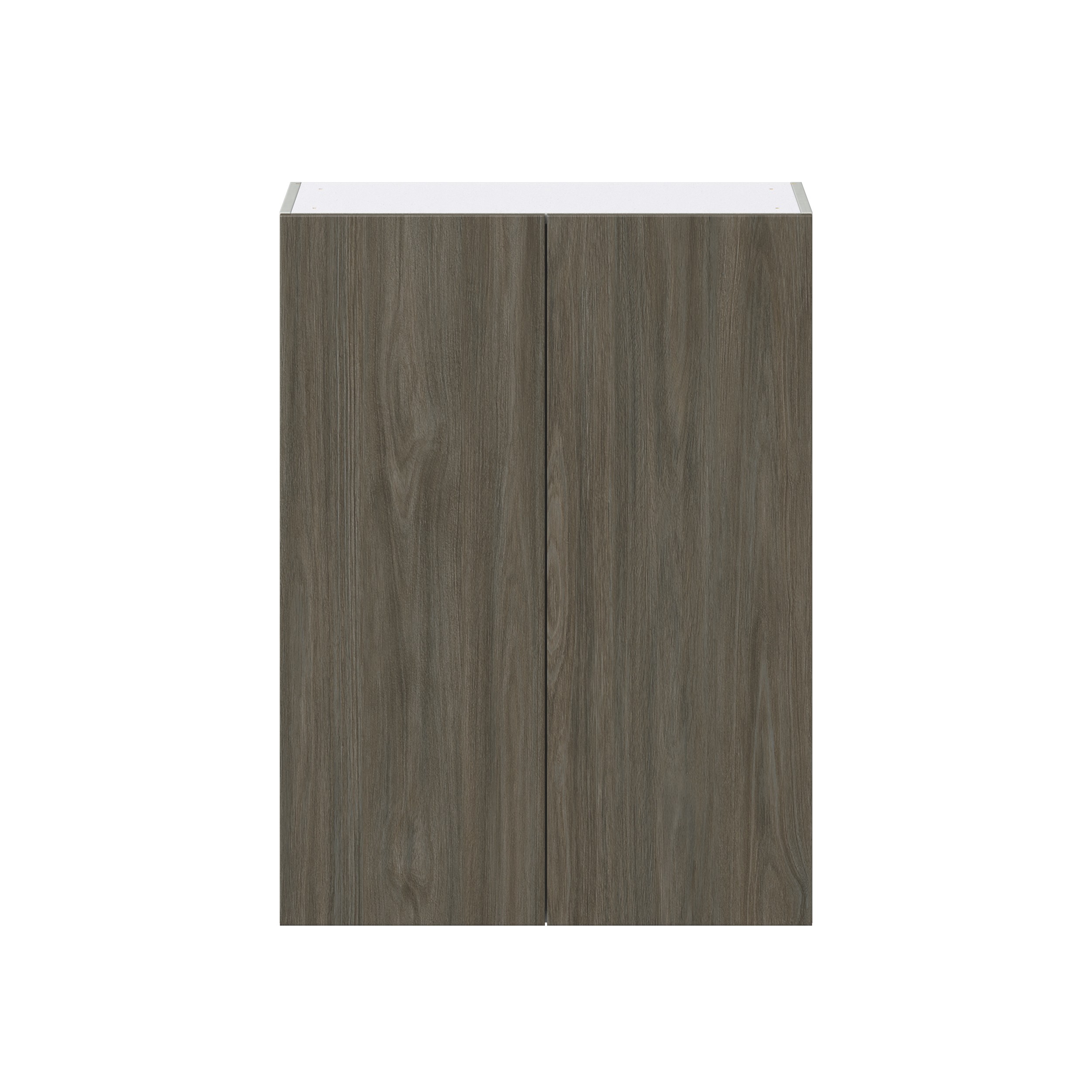 Cordyline Textured Slab Walnut Assembled Wall Cabinet with 2 Full High Doors (30 in. W x 40 in. H x 14 in. D)