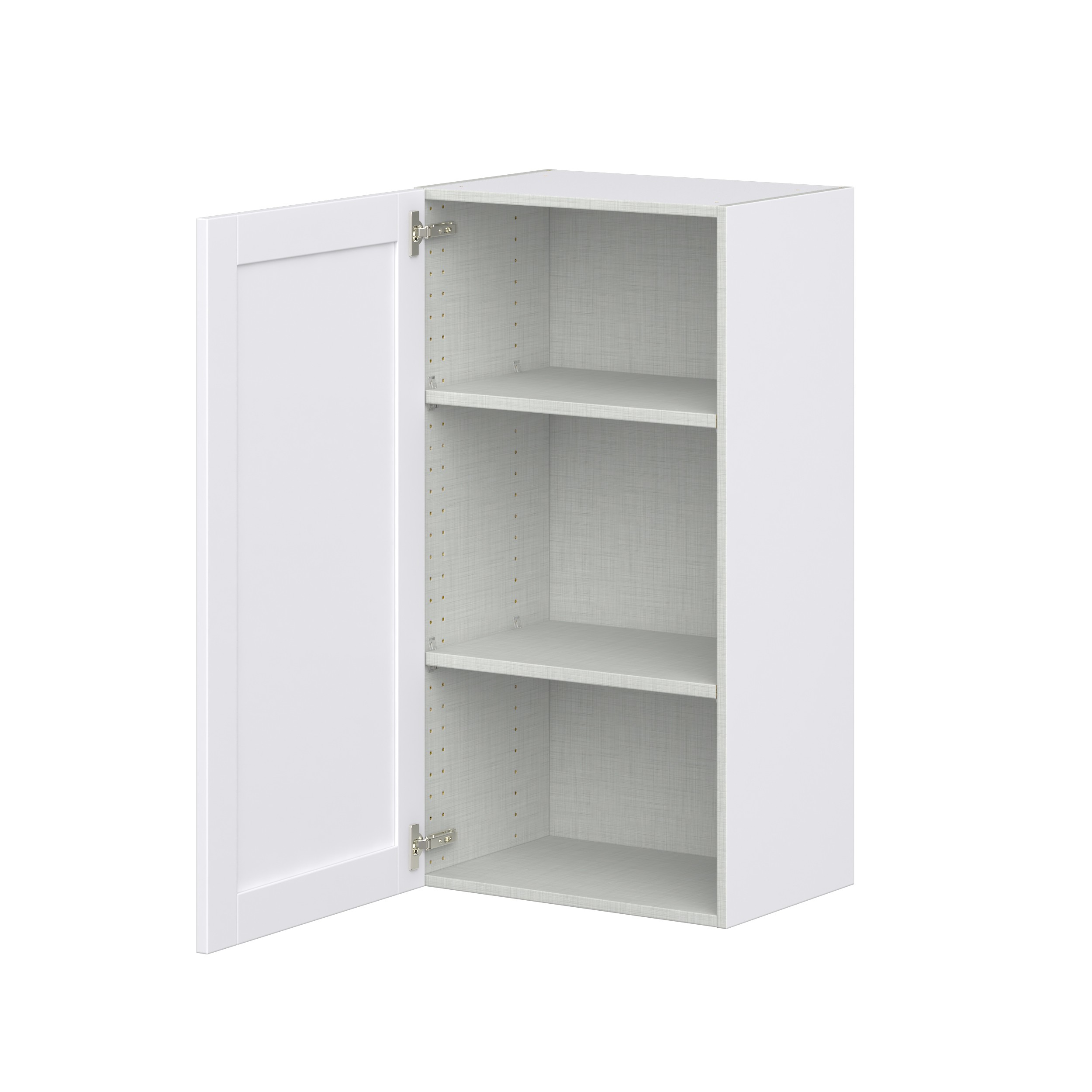 Dahlia Bright White Shaker Assembled Wall Cabinet with Full High Door (21 in. W x 40 in. H x 14 in. D)