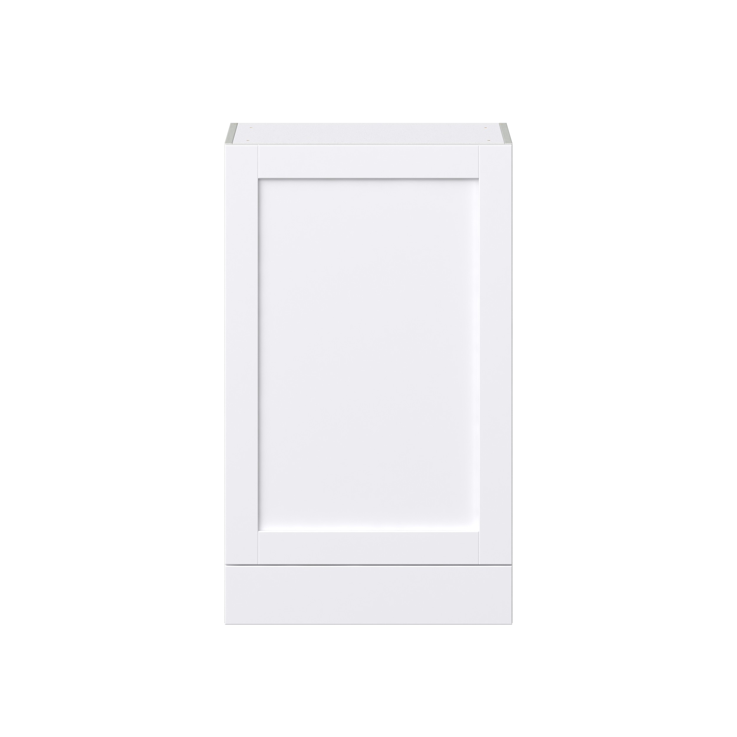 Dahlia Bright White Shaker Assembled Wall Cabinet with a Door and a 5 in. Drawer (24 in. W x 40 in. H x 14 in. D)