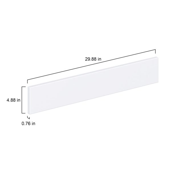 Jasmine Painted Warm White Slab 30x5x0.75 in. Drawer Front