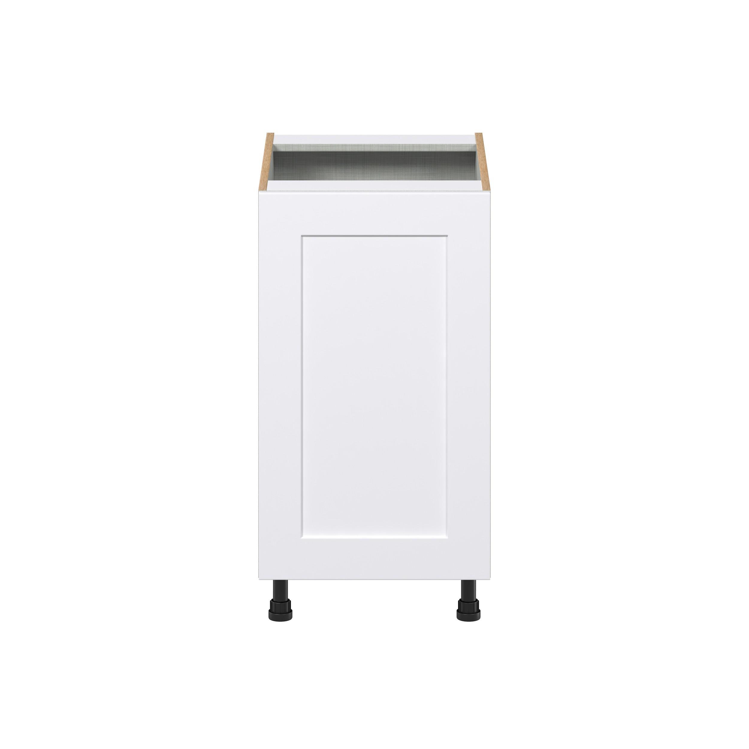 Jasmine Painted Warm White Shaker Assembled Full High Door with 2 Pull Out Waste Bin Kitchen Cabinet (18 in. W x 34.5 in. H x 24 in. D)