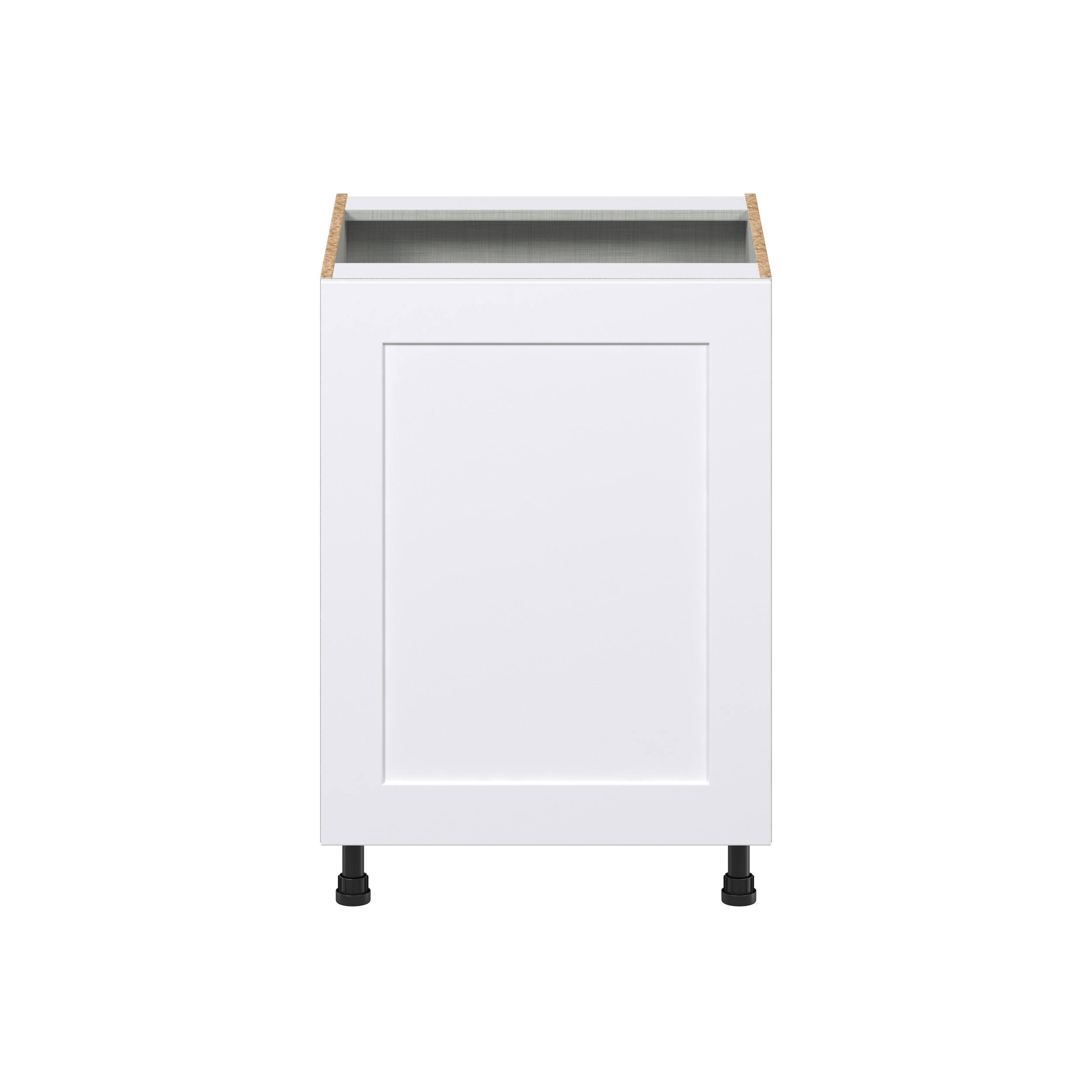 Jasmine Painted Warm White Shaker Assembled Full High Door with Pull Out  3 Waste Bins Kitchen Cabinet (24 in. W x 34.5 in. H x 24 in. D)